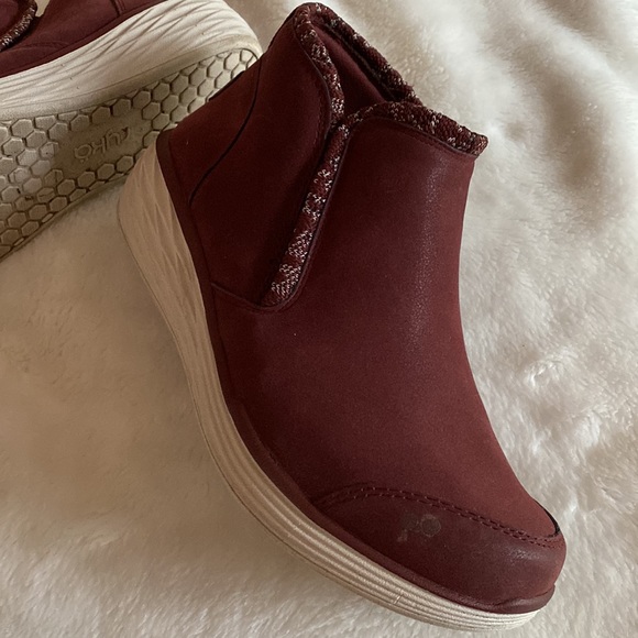 EUC RYKA Wine/ Burgundy Slip-On Comfort Booties Sneakers Size 7.5 W - Picture 8 of 15